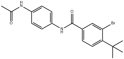 N-[4-(acetylamino)phenyl]-3-bromo-4-tert-butylbenzamide Structure