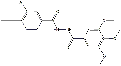 N'-(3-bromo-4-tert-butylbenzoyl)-3,4,5-trimethoxybenzohydrazide,501107-69-3,结构式