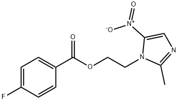 2-{5-nitro-2-methyl-1H-imidazol-1-yl}ethyl 4-fluorobenzoate Structure