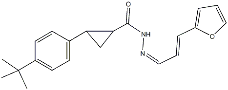 2-(4-tert-butylphenyl)-N'-[3-(2-furyl)-2-propenylidene]cyclopropanecarbohydrazide Struktur