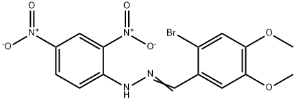 2-bromo-4,5-dimethoxybenzaldehyde {2,4-bisnitrophenyl}hydrazone Structure