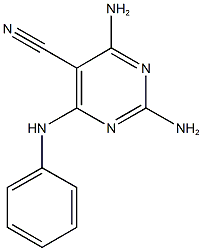2,4-diamino-6-anilino-5-pyrimidinecarbonitrile Structure