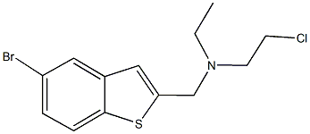 N-[(5-bromo-1-benzothien-2-yl)methyl]-2-chloro-N-ethylethanamine 结构式