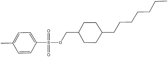 (4-heptylcyclohexyl)methyl 4-methylbenzenesulfonate 结构式