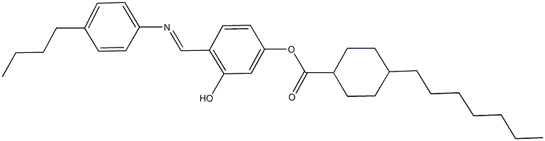 4-{[(4-butylphenyl)imino]methyl}-3-hydroxyphenyl 4-heptylcyclohexanecarboxylate Structure
