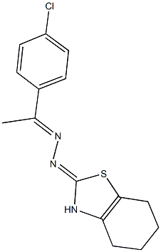 4,5,6,7-tetrahydro-1,3-benzothiazol-2(3H)-one [1-(4-chlorophenyl)ethylidene]hydrazone Struktur