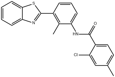 N-[3-(1,3-benzothiazol-2-yl)-2-methylphenyl]-2-chloro-4-methylbenzamide Structure