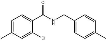 2-chloro-4-methyl-N-(4-methylbenzyl)benzamide Struktur