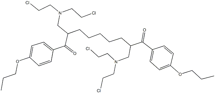 2,8-bis{[bis(2-chloroethyl)amino]methyl}-1,9-bis(4-propoxyphenyl)-1,9-nonanedione Structure