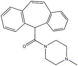 1-(5H-dibenzo[a,d]cyclohepten-5-ylcarbonyl)-4-methylpiperazine Struktur