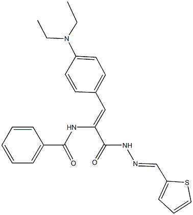 505063-17-2 N-(2-[4-(diethylamino)phenyl]-1-{[2-(2-thienylmethylene)hydrazino]carbonyl}vinyl)benzamide