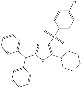 4-{2-benzhydryl-4-[(4-chlorophenyl)sulfonyl]-1,3-oxazol-5-yl}morpholine Structure