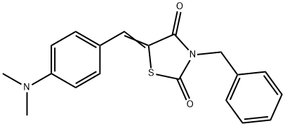 3-benzyl-5-[4-(dimethylamino)benzylidene]-1,3-thiazolidine-2,4-dione Structure
