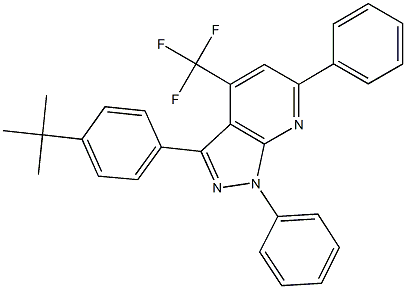 506436-90-4 3-(4-tert-butylphenyl)-1,6-diphenyl-4-(trifluoromethyl)-1H-pyrazolo[3,4-b]pyridine