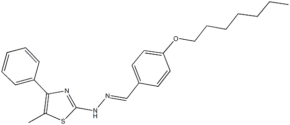 4-(heptyloxy)benzaldehyde (5-methyl-4-phenyl-1,3-thiazol-2-yl)hydrazone Structure
