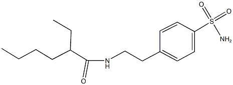 N-{2-[4-(aminosulfonyl)phenyl]ethyl}-2-ethylhexanamide Structure