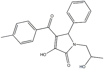 3-hydroxy-1-(2-hydroxypropyl)-4-(4-methylbenzoyl)-5-phenyl-1,5-dihydro-2H-pyrrol-2-one|