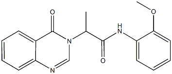 N-(2-methoxyphenyl)-2-(4-oxo-3(4H)-quinazolinyl)propanamide,510737-53-8,结构式