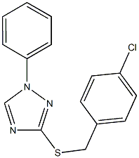 3-[(4-chlorobenzyl)sulfanyl]-1-phenyl-1H-1,2,4-triazole 化学構造式