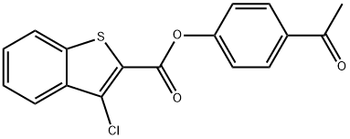 4-acetylphenyl 3-chloro-1-benzothiophene-2-carboxylate Struktur