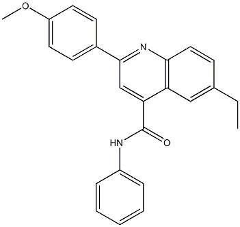 512795-17-4 6-ethyl-2-(4-methoxyphenyl)-N-phenyl-4-quinolinecarboxamide