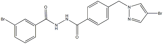 512807-69-1 3-bromo-N'-{4-[(4-bromo-1H-pyrazol-1-yl)methyl]benzoyl}benzohydrazide