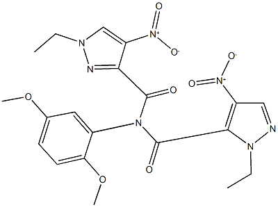 512811-09-5 N-(2,5-dimethoxyphenyl)-1-ethyl-N-({1-ethyl-4-nitro-1H-pyrazol-5-yl}carbonyl)-4-nitro-1H-pyrazole-3-carboxamide