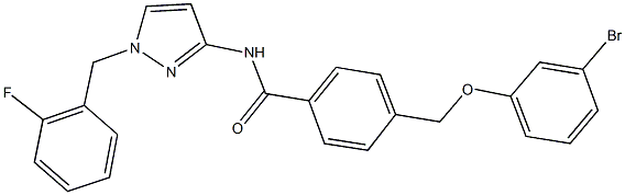 4-[(3-bromophenoxy)methyl]-N-[1-(2-fluorobenzyl)-1H-pyrazol-3-yl]benzamide Structure