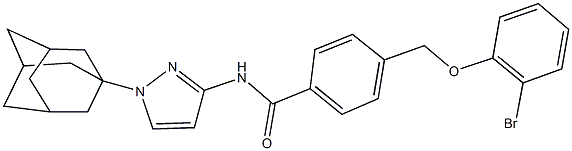 N-[1-(1-adamantyl)-1H-pyrazol-3-yl]-4-[(2-bromophenoxy)methyl]benzamide Struktur