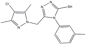 512814-10-7 5-[(4-chloro-3,5-dimethyl-1H-pyrazol-1-yl)methyl]-4-(3-methylphenyl)-4H-1,2,4-triazole-3-thiol