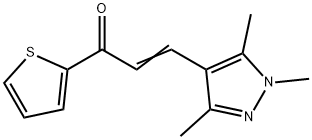 1-(2-thienyl)-3-(1,3,5-trimethyl-1H-pyrazol-4-yl)-2-propen-1-one Struktur