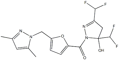 512817-07-1 3,5-bis(difluoromethyl)-1-{5-[(3,5-dimethyl-1H-pyrazol-1-yl)methyl]-2-furoyl}-4,5-dihydro-1H-pyrazol-5-ol