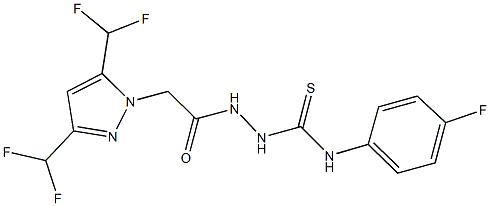 2-{[3,5-bis(difluoromethyl)-1H-pyrazol-1-yl]acetyl}-N-(4-fluorophenyl)hydrazinecarbothioamide Structure