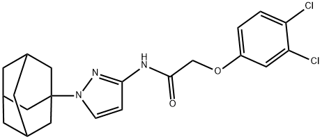 N-[1-(1-adamantyl)-1H-pyrazol-3-yl]-2-(3,4-dichlorophenoxy)acetamide Structure