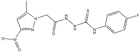 N-(4-fluorophenyl)-2-({3-nitro-5-methyl-1H-pyrazol-1-yl}acetyl)hydrazinecarbothioamide