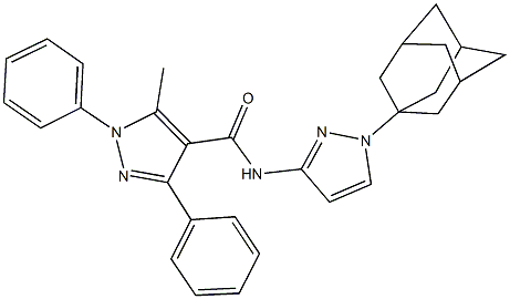 N-[1-(1-adamantyl)-1H-pyrazol-3-yl]-5-methyl-1,3-diphenyl-1H-pyrazole-4-carboxamide Structure
