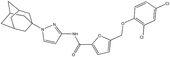 N-[1-(1-adamantyl)-1H-pyrazol-3-yl]-5-[(2,4-dichlorophenoxy)methyl]-2-furamide Struktur