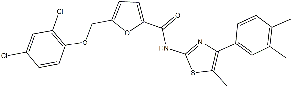 512826-30-1 5-[(2,4-dichlorophenoxy)methyl]-N-[4-(3,4-dimethylphenyl)-5-methyl-1,3-thiazol-2-yl]-2-furamide
