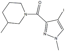 1-[(4-iodo-1-methyl-1H-pyrazol-3-yl)carbonyl]-3-methylpiperidine|