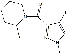 1-[(4-iodo-1-methyl-1H-pyrazol-3-yl)carbonyl]-2-methylpiperidine 结构式