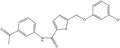 N-(3-acetylphenyl)-5-[(3-chlorophenoxy)methyl]-2-furamide Struktur