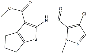 514799-76-9 methyl 2-{[(4-chloro-1-methyl-1H-pyrazol-5-yl)carbonyl]amino}-5,6-dihydro-4H-cyclopenta[b]thiophene-3-carboxylate