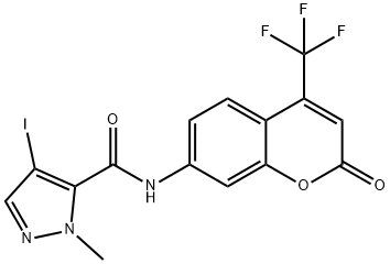 4-iodo-1-methyl-N-[2-oxo-4-(trifluoromethyl)-2H-chromen-7-yl]-1H-pyrazole-5-carboxamide|