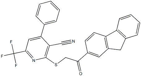 2-{[2-(9H-fluoren-2-yl)-2-oxoethyl]sulfanyl}-4-phenyl-6-(trifluoromethyl)nicotinonitrile|
