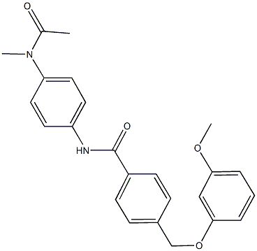 N-{4-[acetyl(methyl)amino]phenyl}-4-[(3-methoxyphenoxy)methyl]benzamide Structure