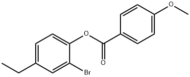 2-bromo-4-ethylphenyl 4-methoxybenzoate Struktur