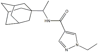 N-[1-(1-adamantyl)ethyl]-1-ethyl-1H-pyrazole-4-carboxamide Struktur