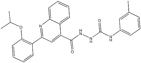 2-{[2-(2-isopropoxyphenyl)-4-quinolinyl]carbonyl}-N-(3-methylphenyl)hydrazinecarboxamide Structure