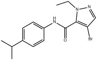 4-bromo-1-ethyl-N-(4-isopropylphenyl)-1H-pyrazole-5-carboxamide Structure