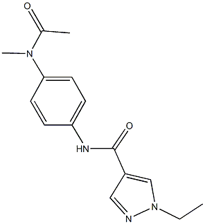 N-{4-[acetyl(methyl)amino]phenyl}-1-ethyl-1H-pyrazole-4-carboxamide Structure
